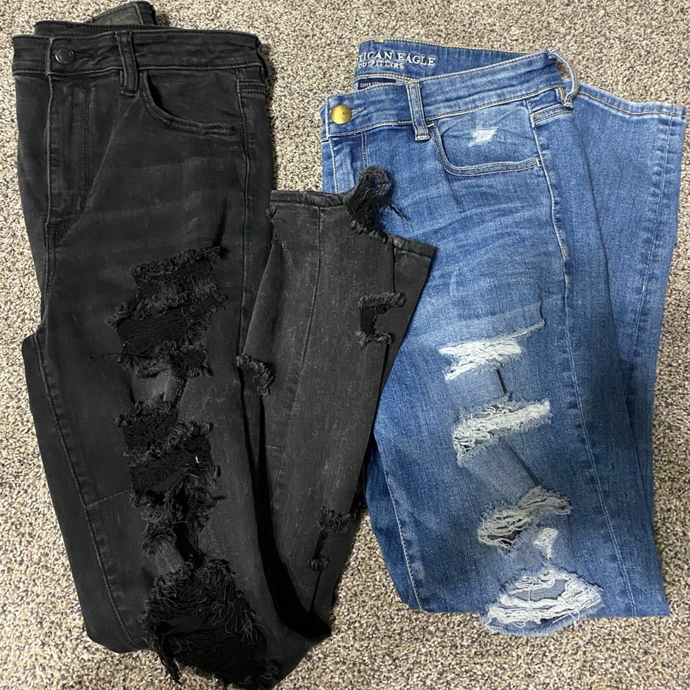 American Eagle destroyed skinny jeans Sz 12